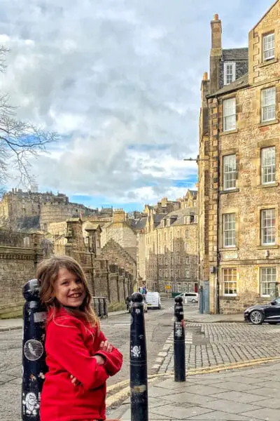 Child in Edinburgh near the Grassmarket