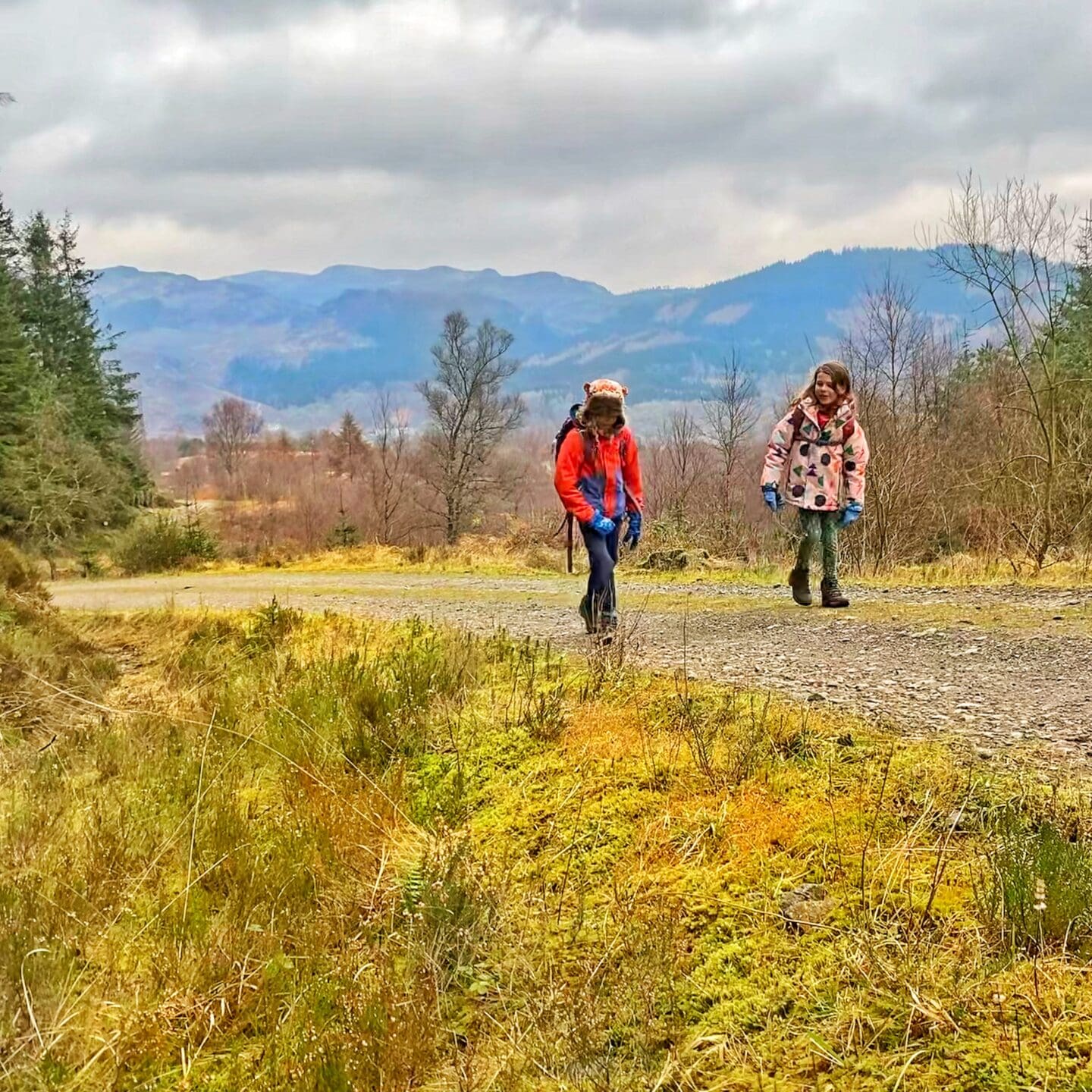 Children outdoors in the Trossachs