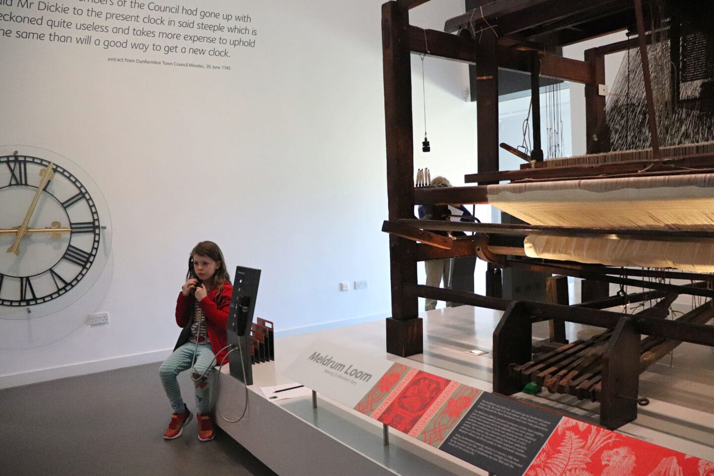 Child at Dunfermline museum