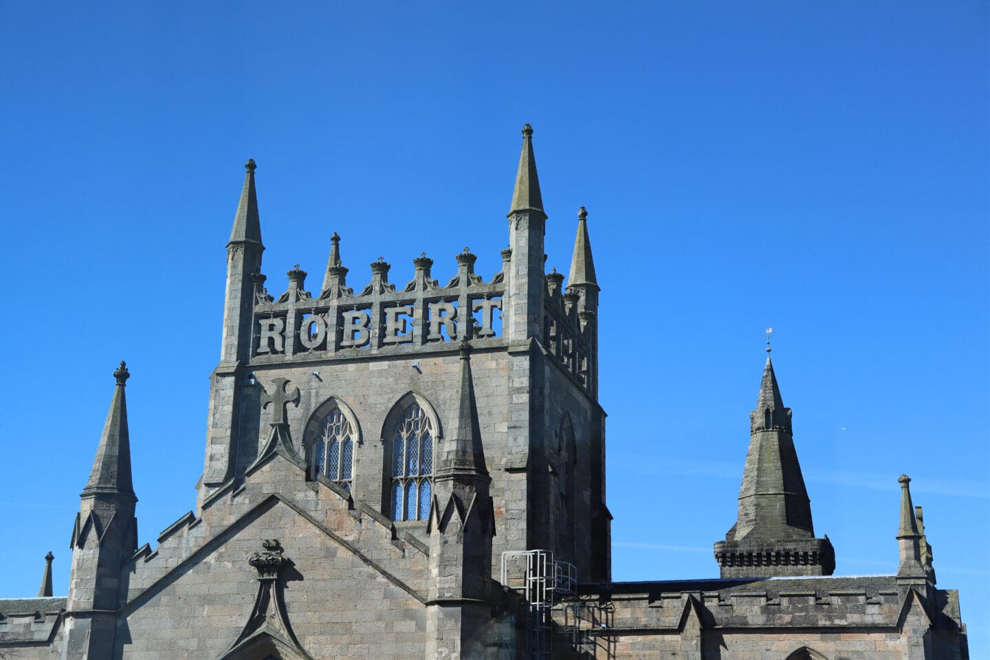 Dunfermline church tower and abbey