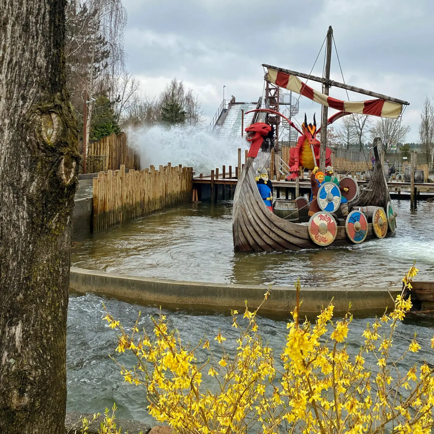 Viking splash rapid ride at Legoland Denmark