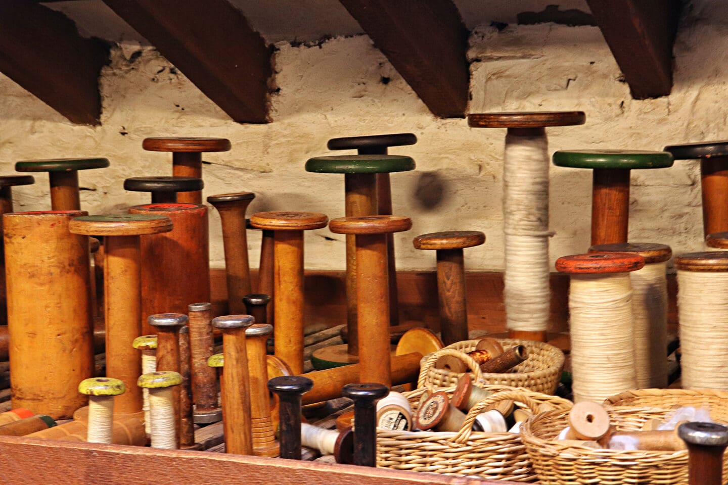 Bobbins at a Bobbin mill