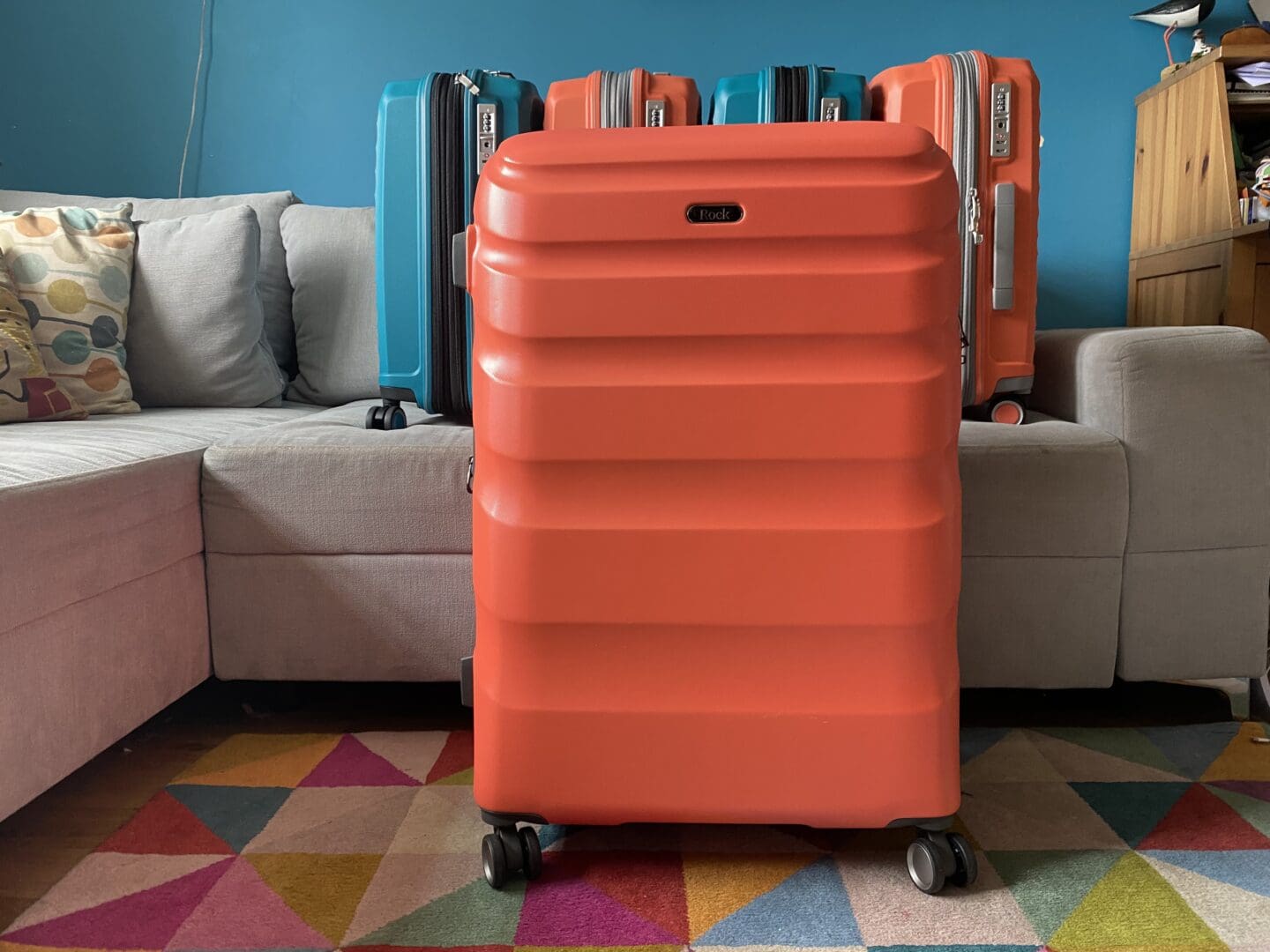Luggage ready for family cruise