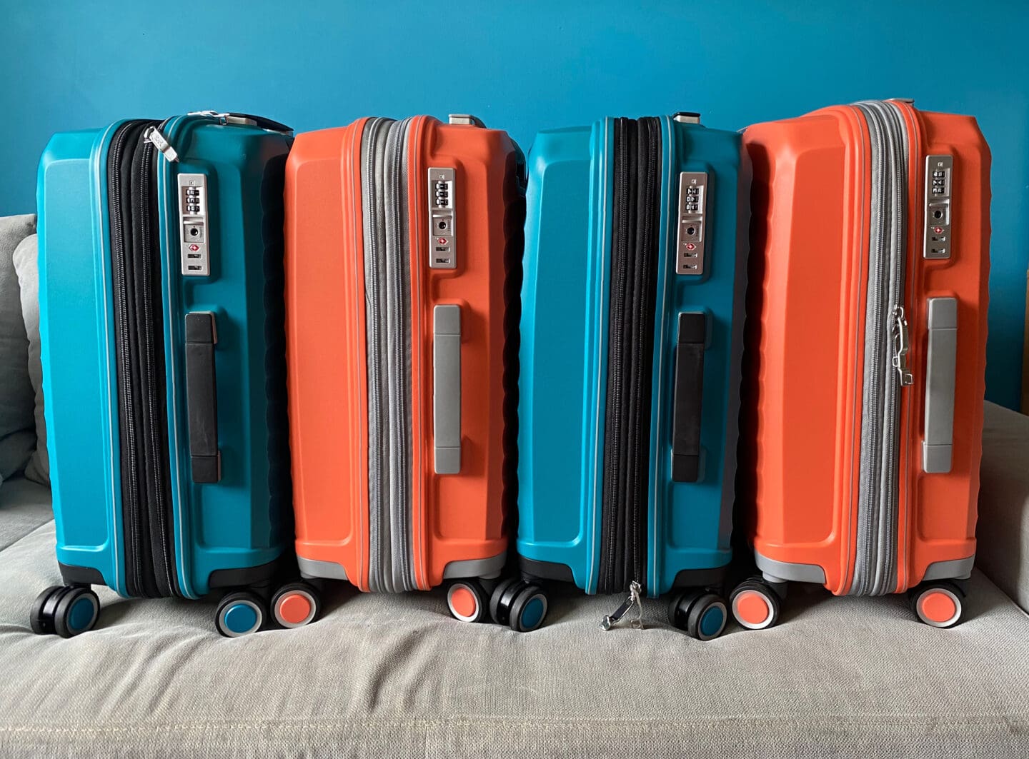 Luggage ready for family cruise