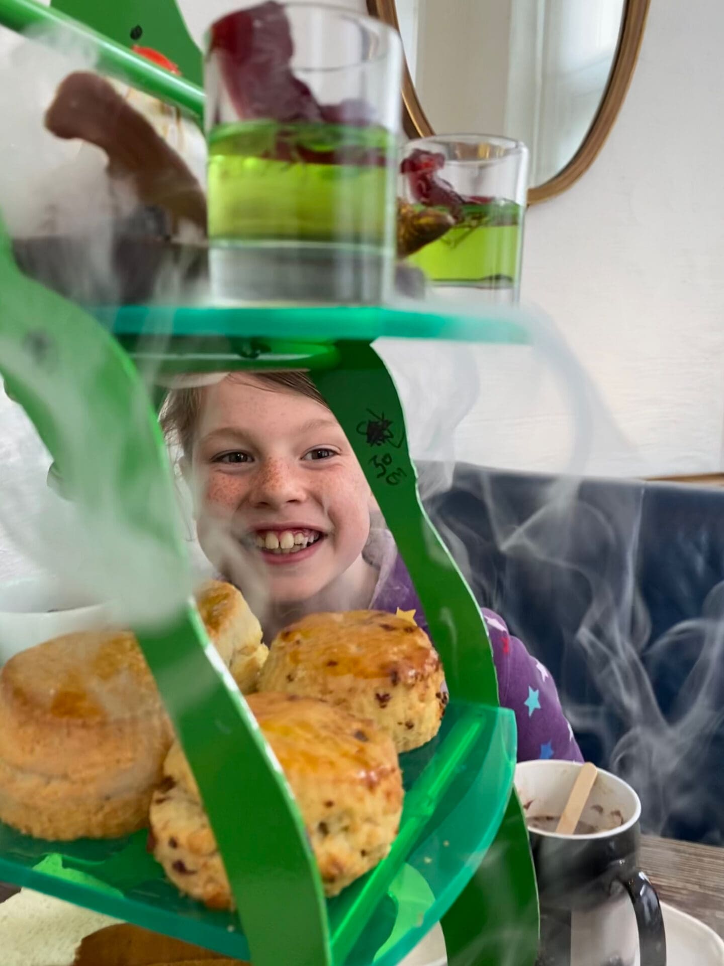 Child with afternoon tea London