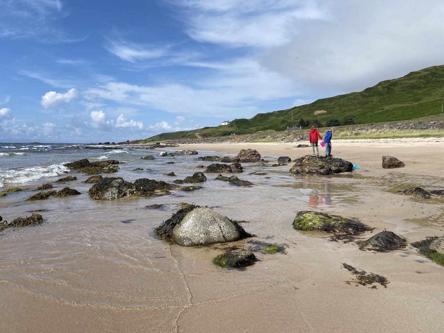 Children at a beach Scotland