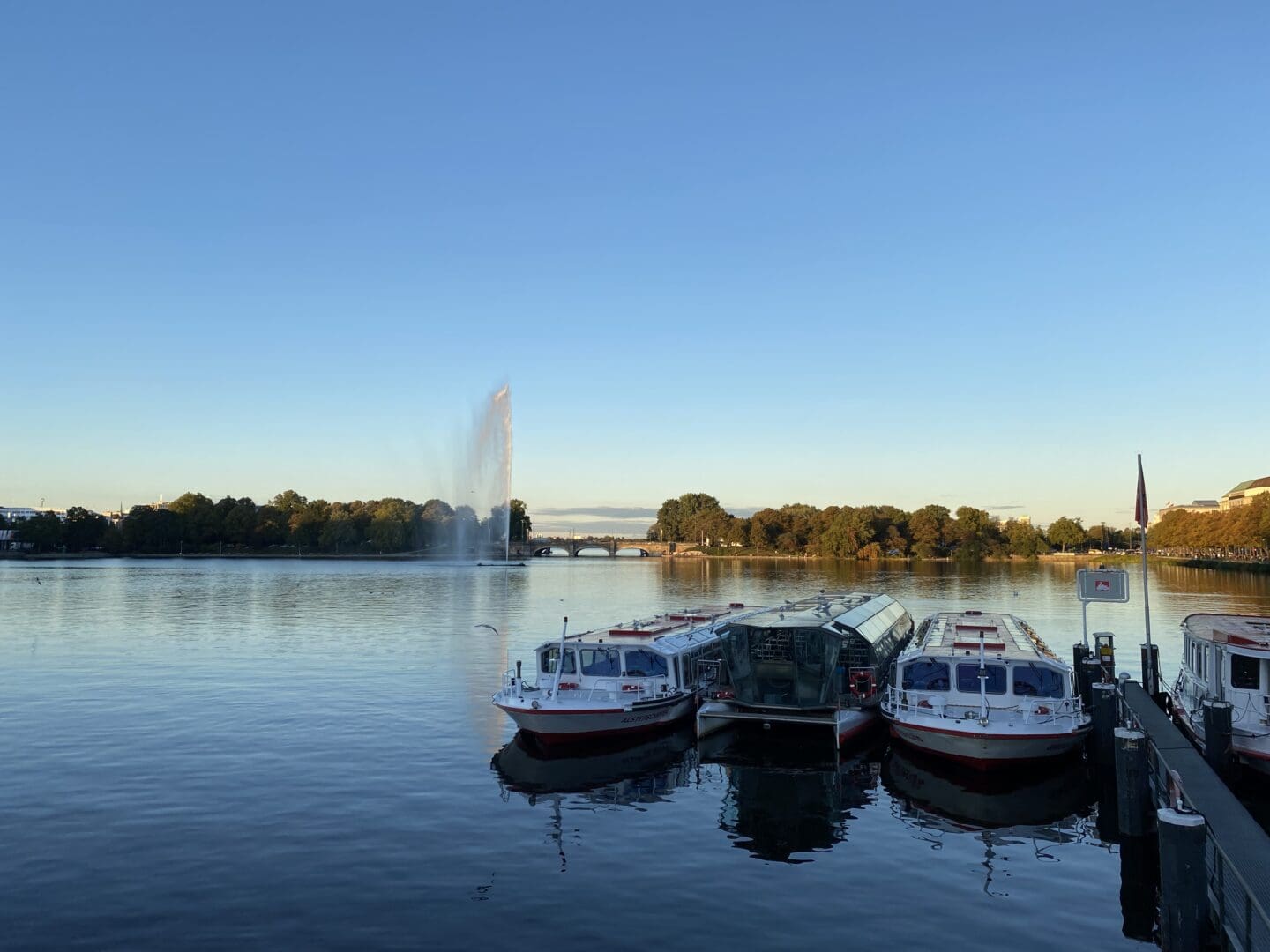 Boats at sunset
