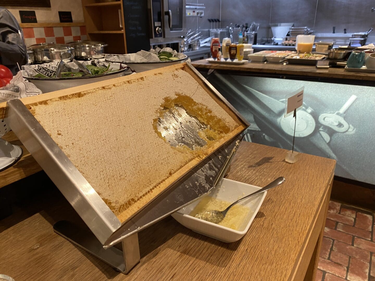 Honey at hotel breakfast