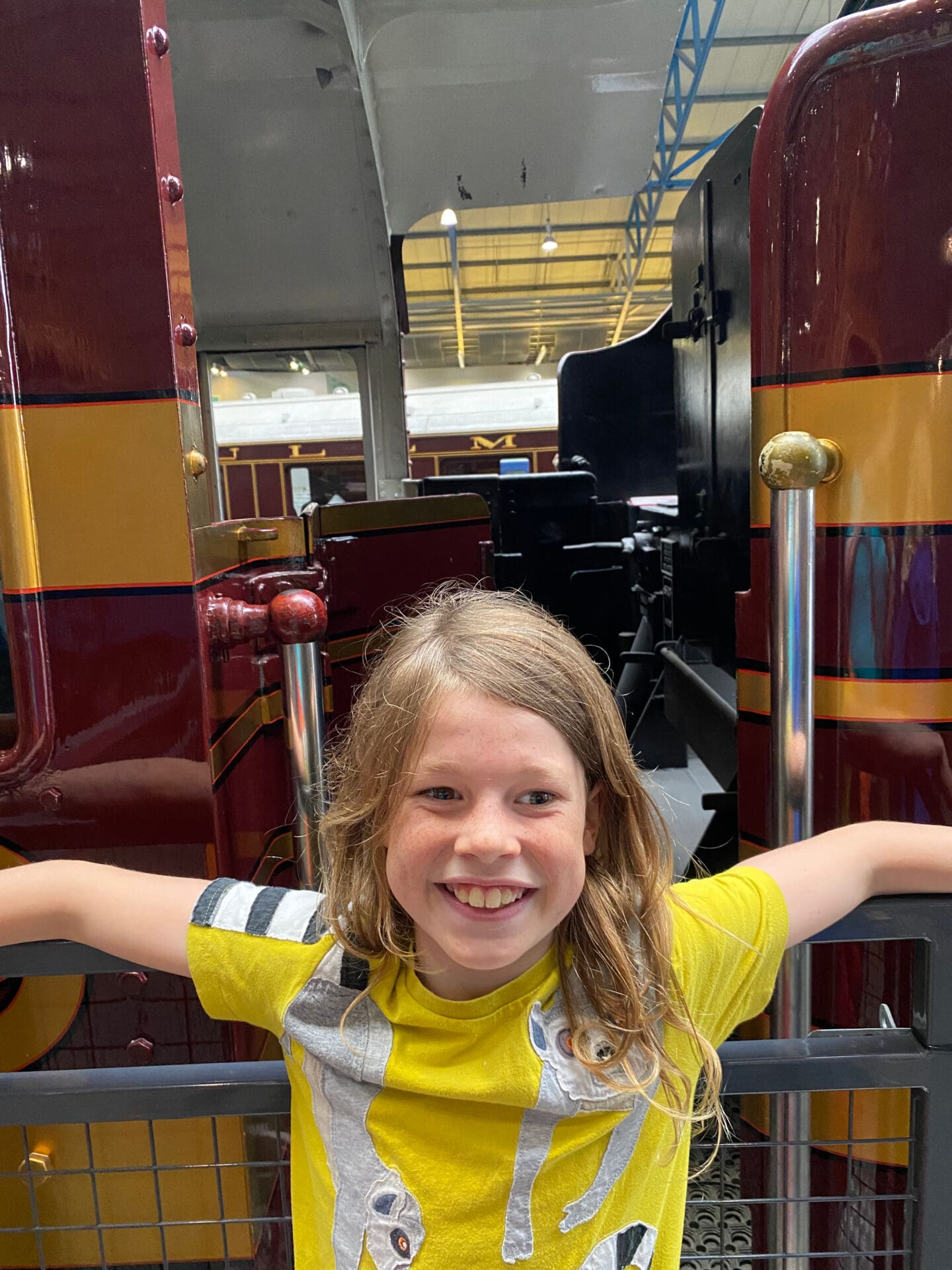 Child in train