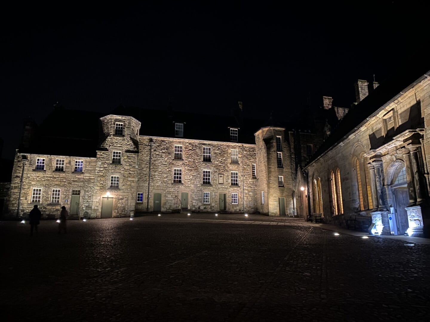 Stirling castle in the dark