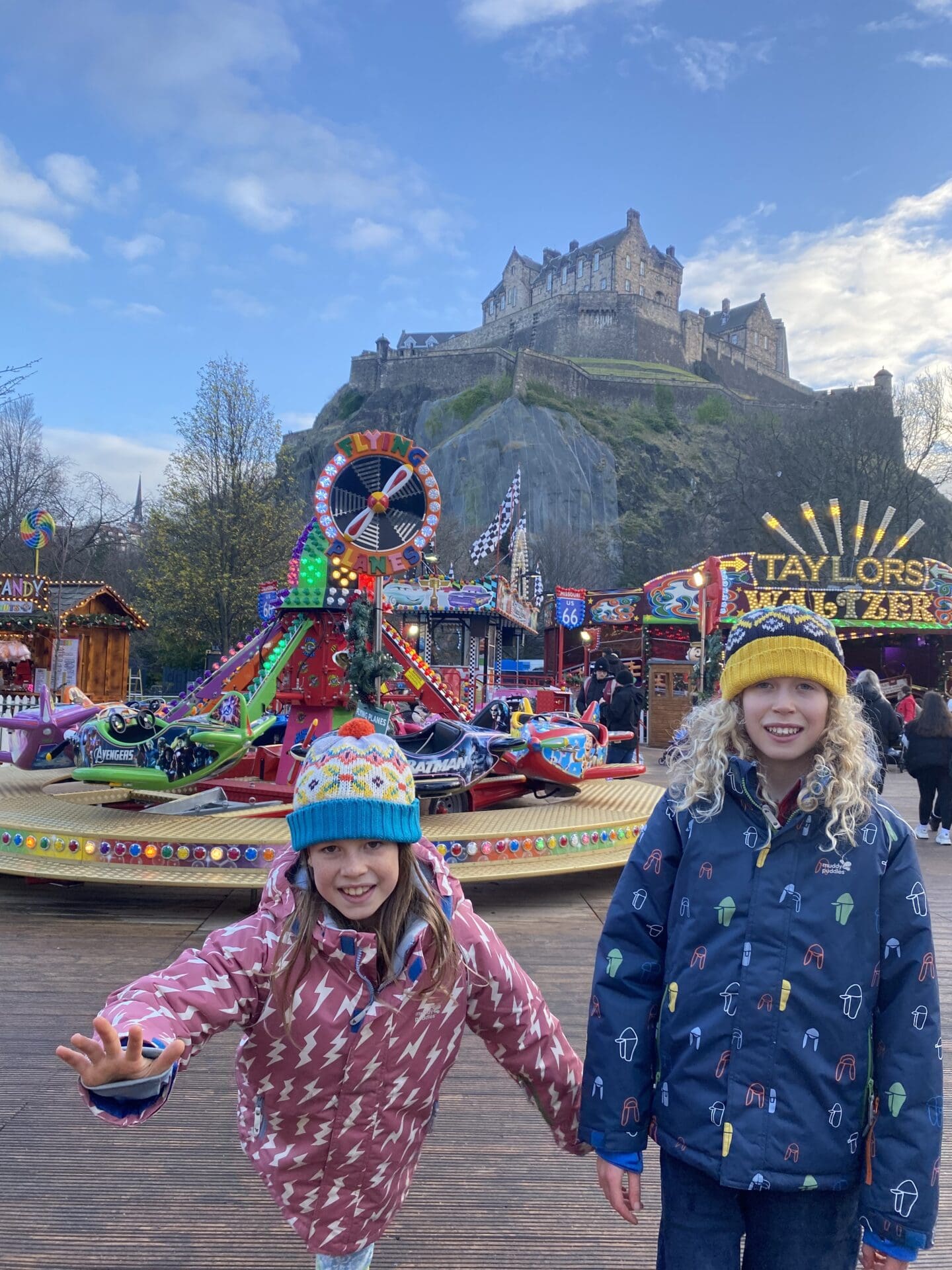 Kids at Edinburgh santaland
