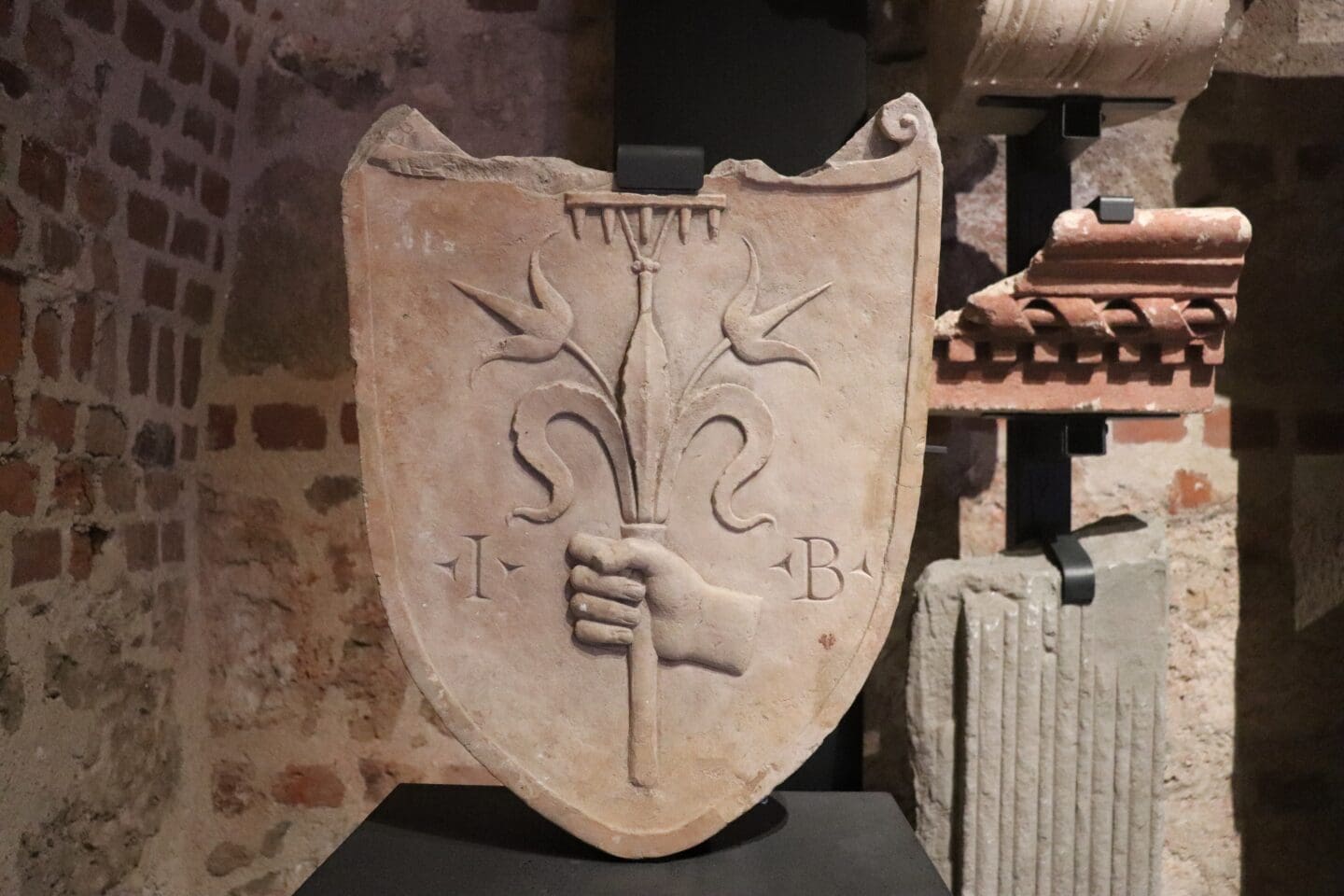 Stone coat of arms shield Wawel
