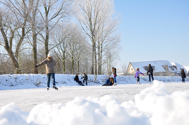 Ice skating in the wild